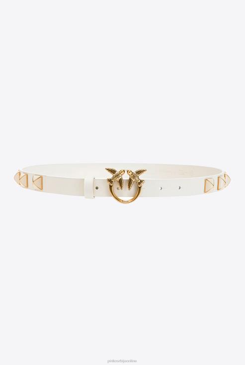 појасеви | Pinko бело-античко злато танак каиш за љубавне птице са копчама JFH4986 појасеви | Pinko бело-античко злато танак каиш за љубавне птице са копчама JFH4986