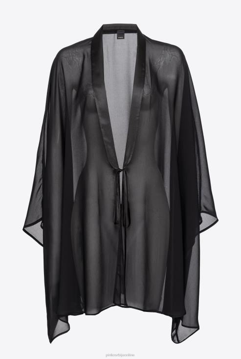 слегнути раменима | Pinko лимузина црна шифон слеже раменима JFH41265