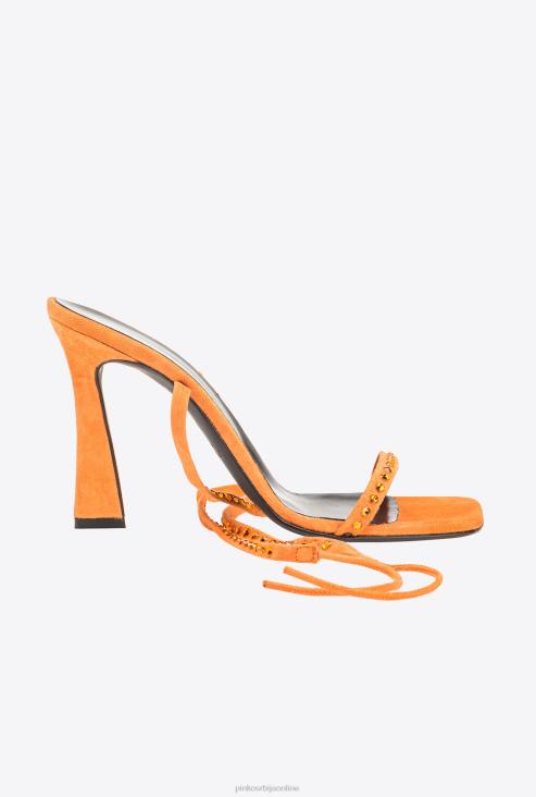 сандале | Pinko светло наранџаста сандале са везицама JFH41097