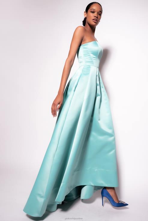 дуге хаљине | Pinko нил плаво елегантна хаљина војвоткиње JFH4191