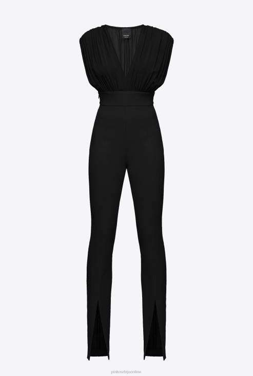 комбинезони и гаће | Pinko лимузина црна комбинезон са прорезима JFH425