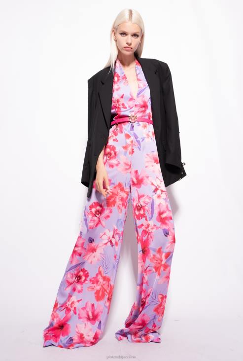 комбинезони и гаће | Pinko лила / светло розе / фуксија комбинезон са цветним принтом JFH497 комбинезони и гаће | Pinko лила / светло розе / фуксија комбинезон са цветним принтом JFH497