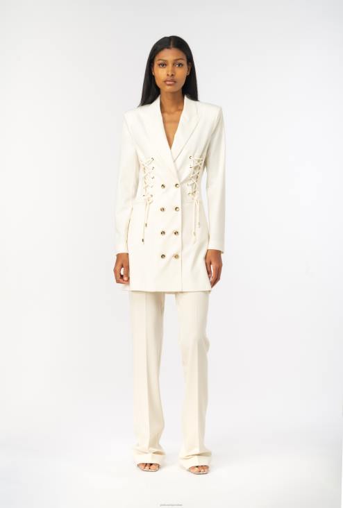 кратке хаљине | Pinko ружичасти дим бели хаљина са блејзером на чипке JFH4125