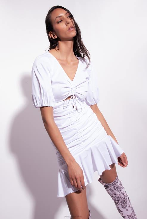 кратке хаљине | Pinko светло бела кратка хаљина од поплина JFH417