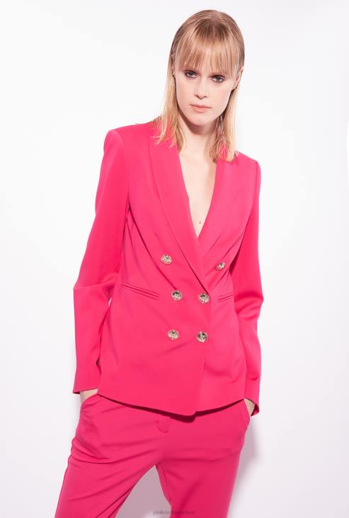 блејзери | Pinko црвена малина блејзер са дугмадима од драгуља JFH4568