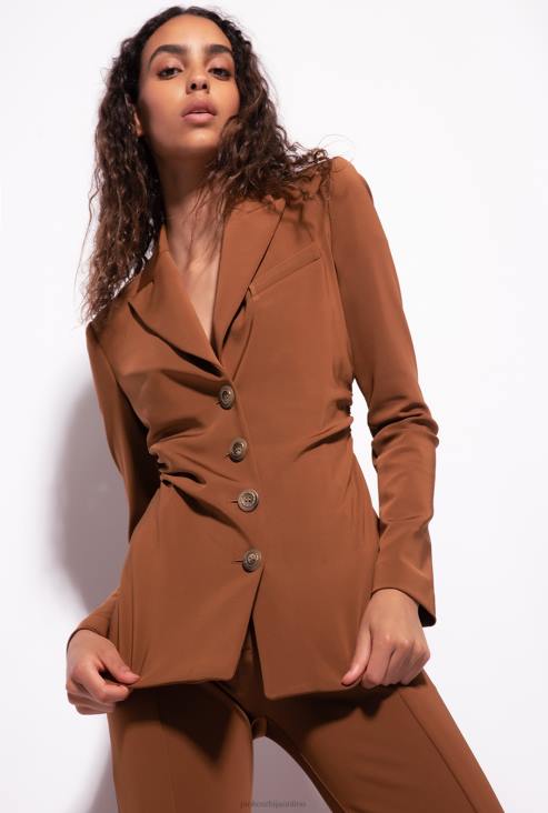 блејзери | Pinko браон - јазавичар уски блејзер од техничке тканине JFH4576