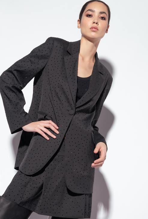 блејзери | Pinko лимузина црна галлериа блејзер од пуног дијаманта JFH4619