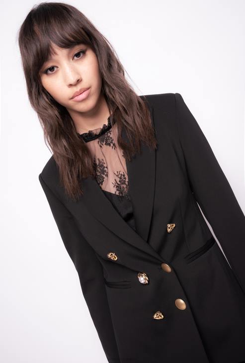 блејзери | Pinko лимузина црна блејзер са дугмадима од драгуља JFH4621