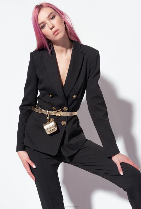 блејзери | Pinko лимузина црна блејзер са дугмадима од драгуља JFH4622