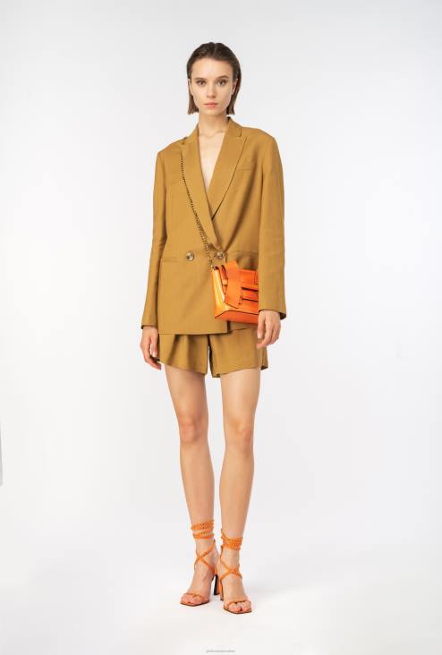 цасуал јакне | Pinko сенф блејзер од вискозе и лана JFH4592