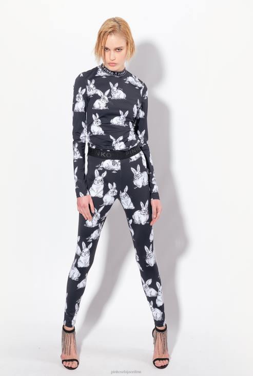 одећа за трчање и хеланке | Pinko црно/сиво/бело зечје хеланке JFH4772 одећа за трчање и хеланке | Pinko црно/сиво/бело зечје хеланке JFH4772