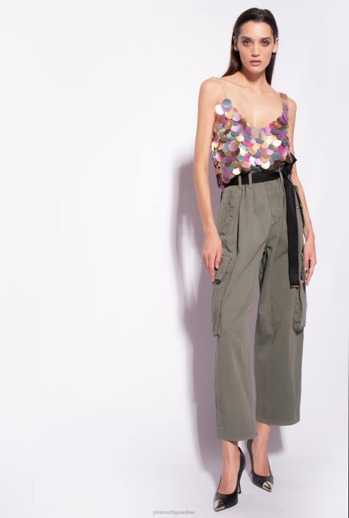 цасуал панталоне | Pinko чемпрес зелен велике карго панталоне JFH4648