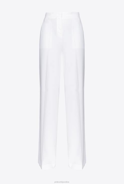 цасуал панталоне | Pinko облак бео широке растегљиве панталоне JFH4670