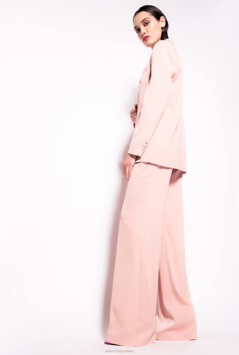 цасуал панталоне | Pinko камејска ружа сјајне лепршаве панталоне JFH4738