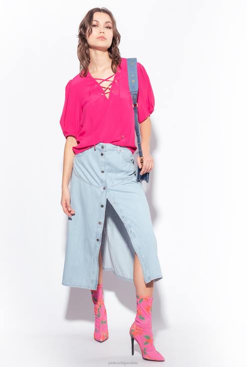 дуге сукње | Pinko лагано прање текућа тексас макси сукња JFH4913