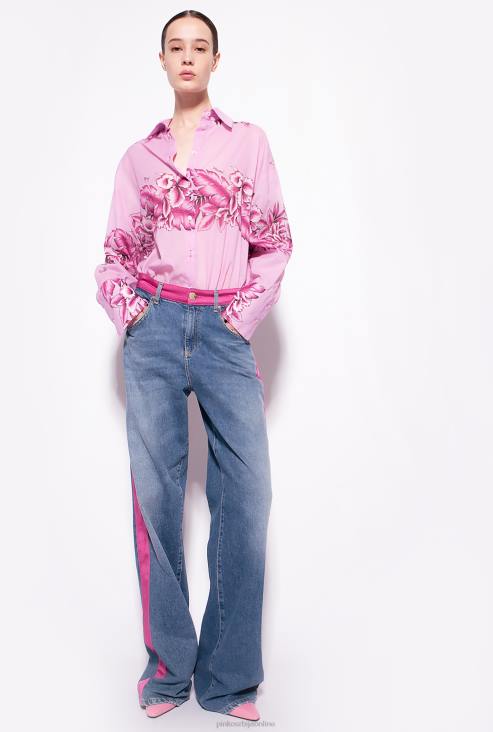 кошуље | Pinko вечерња киша дуга кошуља са тропским принтом JFH4252