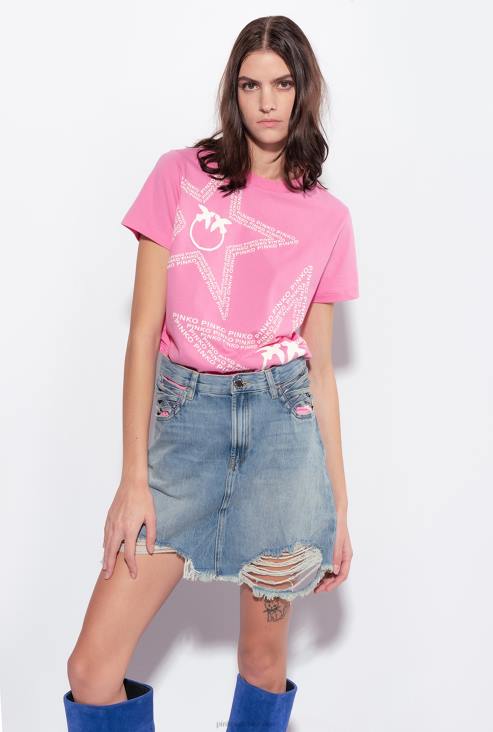 мајица | Pinko конволвулус розе мајица са логом звезде JFH4343