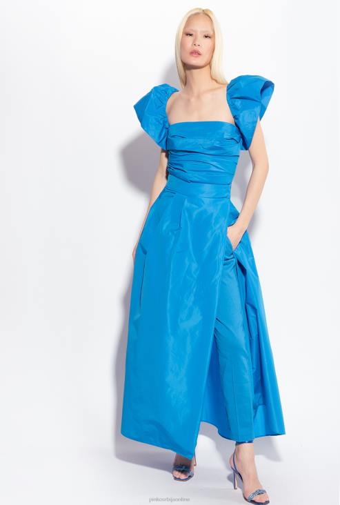 врх | Pinko директор плави цроп топ од тафта JFH4329