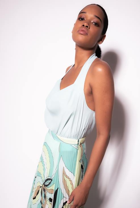 врх | Pinko љуска јајета плава горњи део са отвореним леђима JFH4331