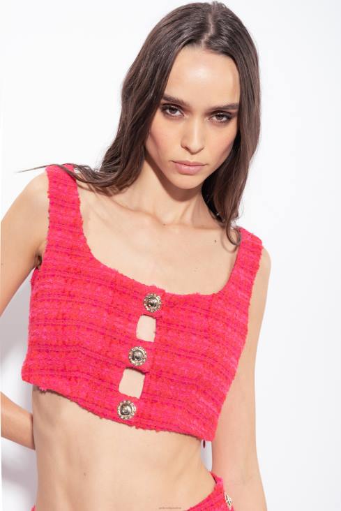 врх | Pinko мулти фуксија/црвена кроп топ од твида са узорком JFH4362