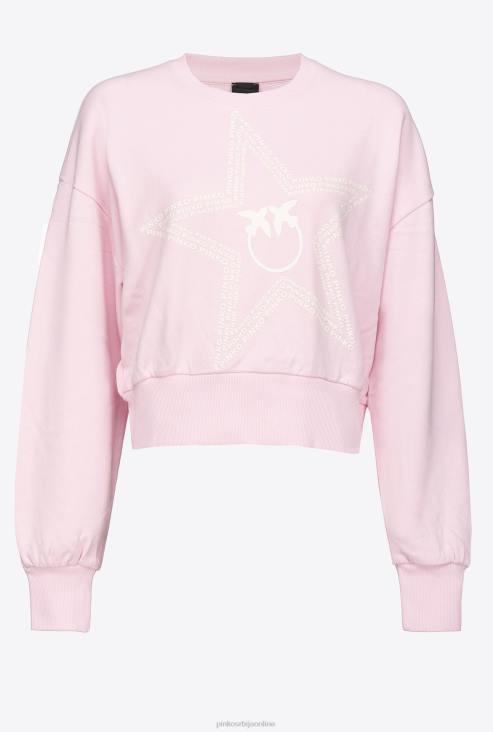 дуксеви | Pinko прашњави јоргован скраћена дуксерица са логотипом звезде JFH4535