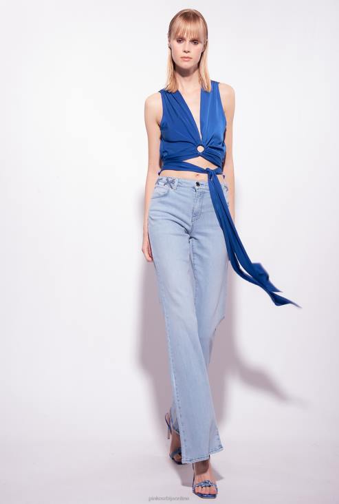 фармерке | Pinko лагано винтаге прање лепршаве фармерке са везицама JFH4854