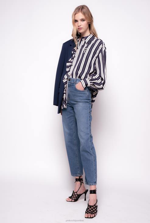 фармерке | Pinko сафир звезда плава равне фармерке од рециклираног денима JFH4890