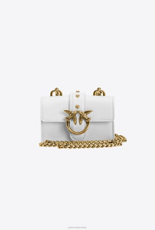 мицролове торбе | Pinko бело-античко злато микро љубавна торба икона једноставно JFH41212
