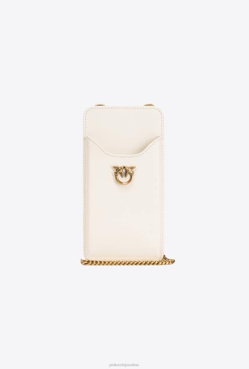 мицролове торбе | Pinko бело-античко злато кожни држач за паметни телефон JFH41240