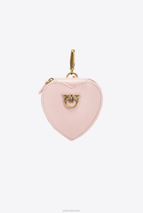 мицролове торбе | Pinko прашњаво розе-античко злато шарм у облику срца са огледалом JFH41248